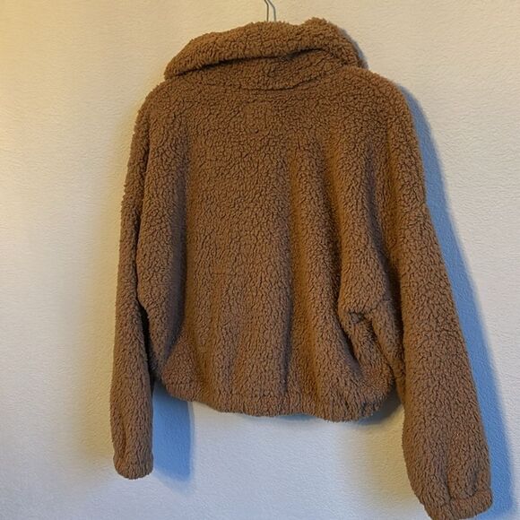 Goods for life SO cropped zipper jacket Sz XS brown - Picture 4 of 7